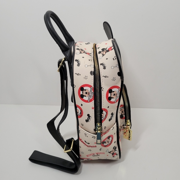 Disney Her Universe Mickey Mouse Club White Red Pattern Backpack NWOT - Picture 4 of 6
